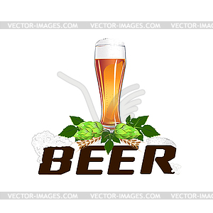Colorful beer emblem - vector EPS clipart