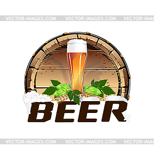 Colorful beer emblem - vector clip art