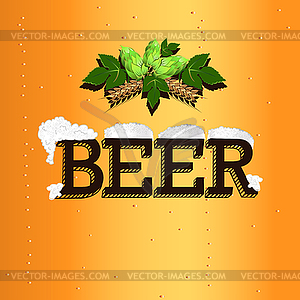 Colorful beer emblem - vector image