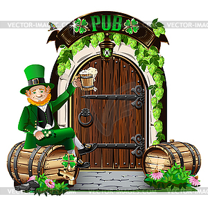 Door to Irish pub - vector image