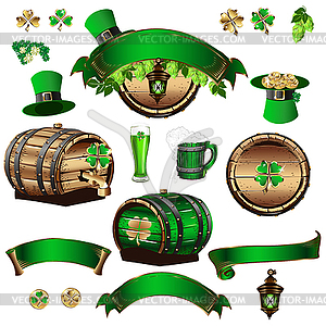 Saint Patrick Day set - vector image