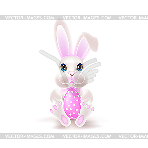 Easter rabbit with egg - vector clipart