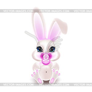 Cute little rabbit - vector image