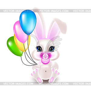 Cute little rabbit - vector clipart / vector image