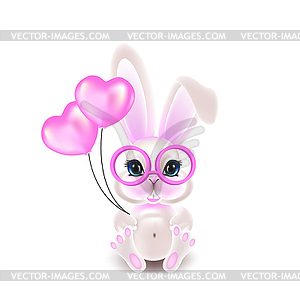 Cute little rabbit - vector clipart