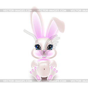 Cute little rabbit - vector clip art