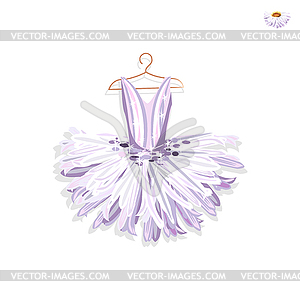 Ballet tutu on hanger - vector clipart