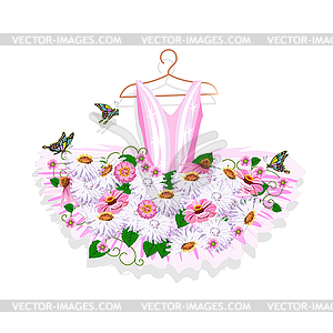 Ballet tutu on hanger - vector clip art