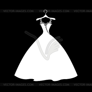 wedding dress outline clip art