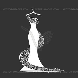 white bride silhouette clip art