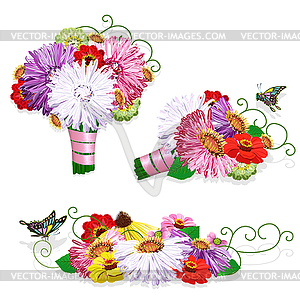 Beautiful wedding bouquet - vector clipart