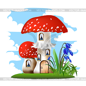 Mushroom house  - vector image