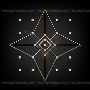 Golden abstract ornament - vector image