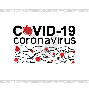 Coronavirus label - vector image