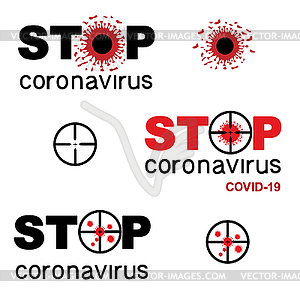 Stop coronavirus - color vector clipart