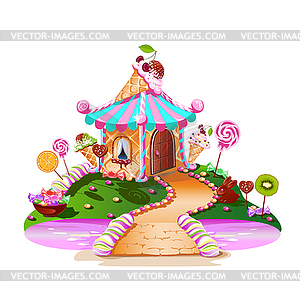 Magic sweet house - vector image