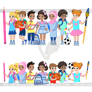 Kids set - vector clipart