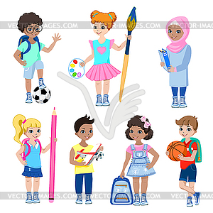 Kids set - vector clipart / vector image