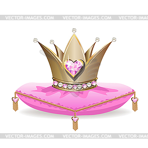 Beautiful golden princess crown - vector clip art