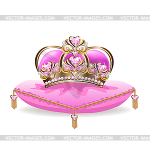 Красивая золотая корона принцессы - векторный дизайн