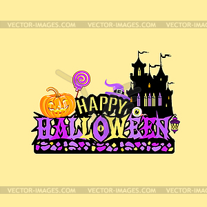 Celebrating Halloween - vector EPS clipart