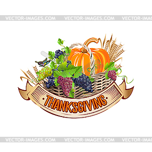 Happy Thanksgiving Day background - royalty-free vector clipart