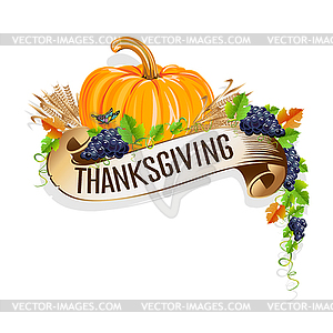 Happy Thanksgiving Day background - vector image