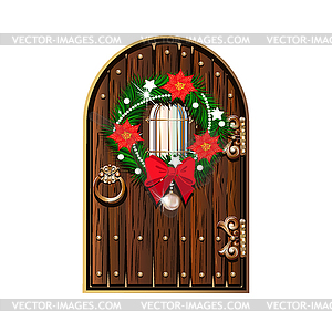 Christmas door - vector image