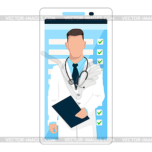 Online doctor  - vector image