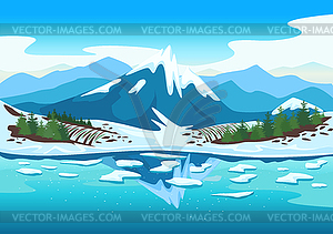 Spring landscape  - vector clip art