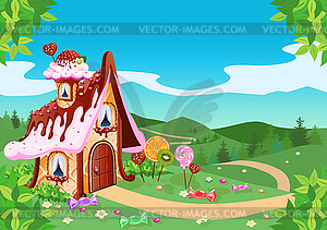 Sweet house - vector clip art