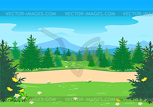 Summer landscape  - vector clip art