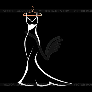 Lace dress on a hanger 16 - vector EPS clipart