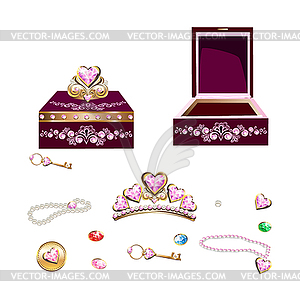 Princess jewelry box  - vector image