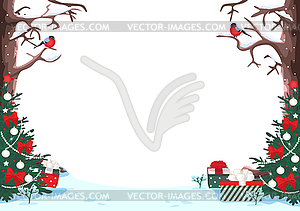 Christmas frame - vector clipart