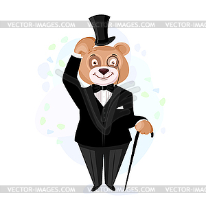 Bear gentleman - vector clipart