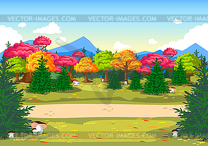 Autumn landscape  - vector image