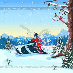 Snowmobile  - vector clipart