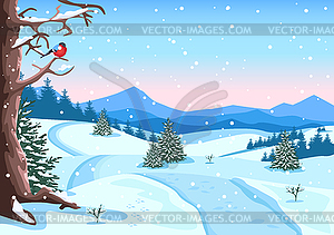 Winter landscape  - vector clipart