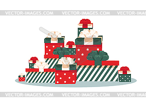 Christmas gifts - vector image