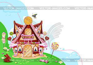 Sweet house candy land  - vector EPS clipart