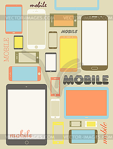 Mobile phones - vector clip art