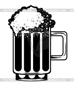 Bierkrug Auf Abstellplatte Vektor Clipart Eps