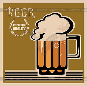 Retro beer poster - vector clipart