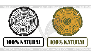 Tree growth rings - vector clipart