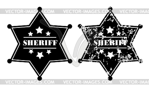 Шериф значки - векторный клипарт Royalty-Free