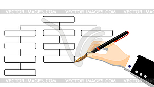 Organization chart - vector image