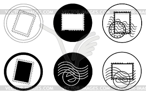 Stamp and postmarks - vector clipart