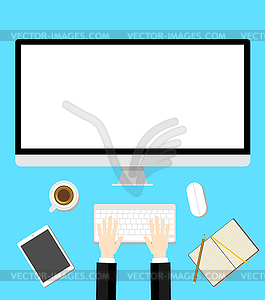 Work desk - vector clipart