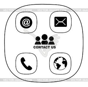 Contact icon - vector clip art